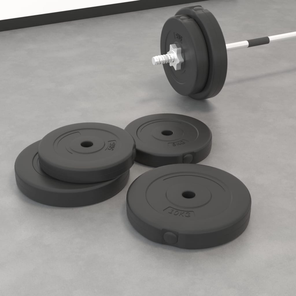 NNEVL Weight Plates 4 pcs 30 kg Cement-0