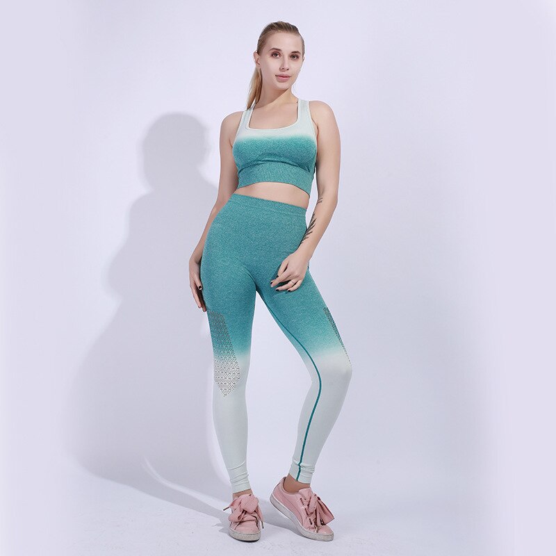 Yoga Set Sports Bra and Leggings Women Gym Set Clothes Seamless Workout Fitness Sportswear Fitness Sports Suit Sportswear